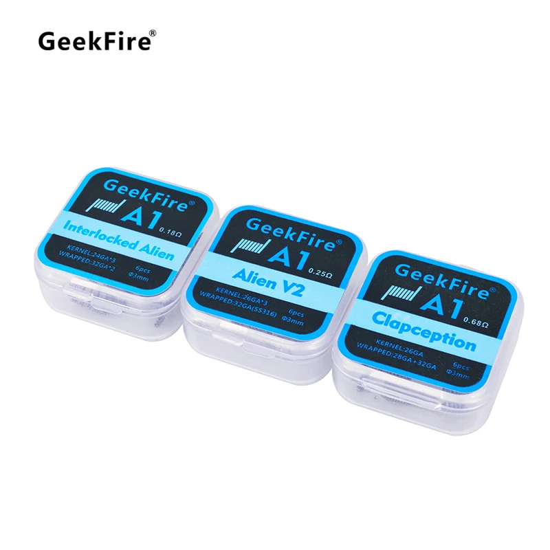 6 шт./лот GeekFire A1 Тяжелая пара Предварительно Построенная катушка проволочная