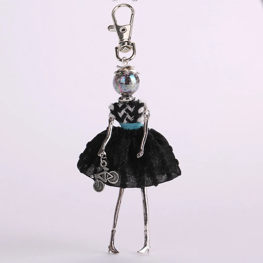 YLWHJJ The new baby doll bag keychain for women cute female princess girl key chain pendant fashion dress jewelry free shipping | Украшения