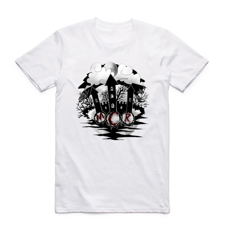 Asian Size Men Women Printing Punk Band My Chemical Romance T-shirt Summer Casual O-Neck Short Sleeves Polyester HCP4076 | Мужская