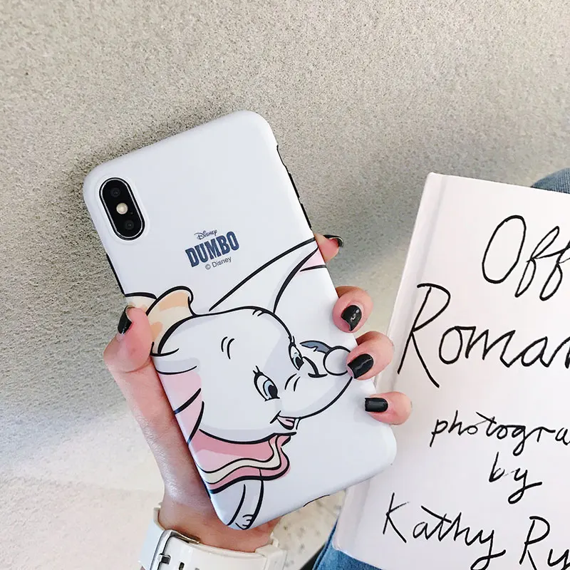 Cute Cartoon Dumbo Elephant Smart Phone Case Silicone Fitted Cover Anti-Dust Protector For Iphone 6 7 8 S Plus X XR XS XSMAX |