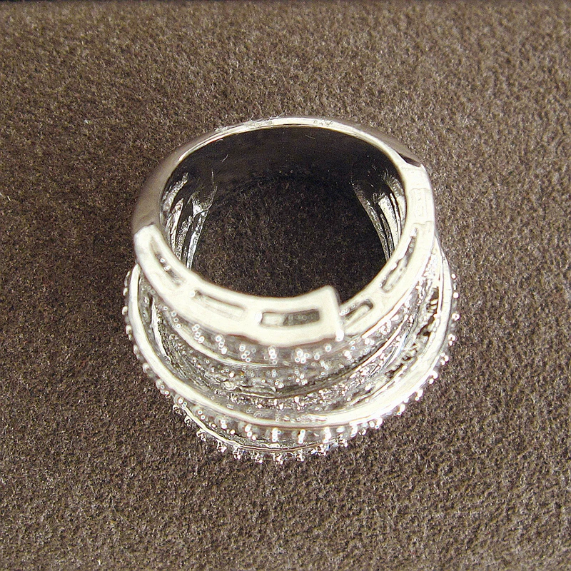 Классические большие стереоскопические кольца Marquise с фианитом класса ААА