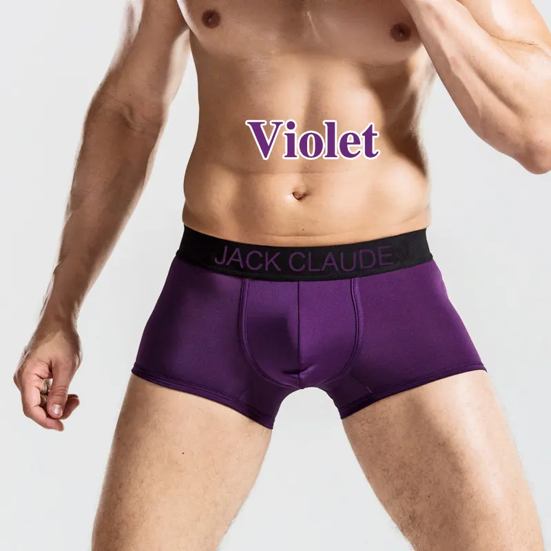 purple1 Мужское нижнее белье, боксеры, Calzoncillos Hombre, боксеры, Homme, мужские трусы, Cueca, боксеры, шорты, сексуальные, бамбуковые, мужские трусы - Цвет: purple1