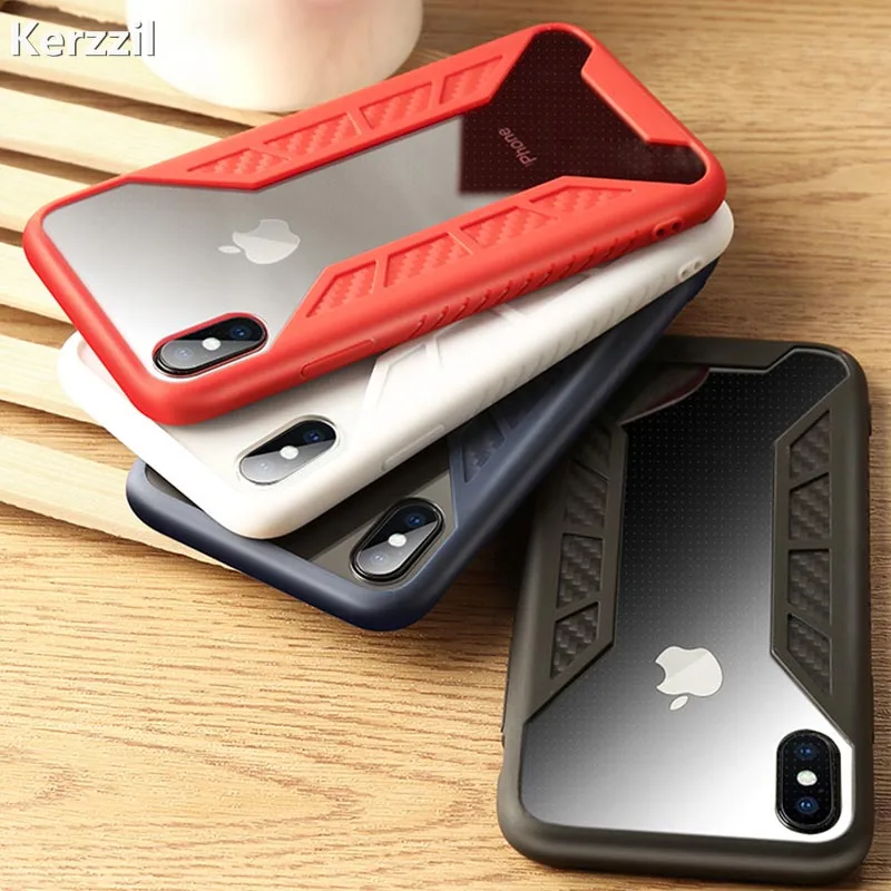Kerzzil Anti-knock Shockproof Phone Case for iphone 7 8 Plus 2 in 1 Hybrid TPU + PC Armor Back iPhone X 6 6S |