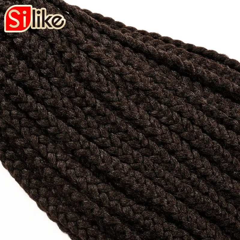 Silike 6 упаковок/лот коробка косы волосы накладные на крючке затененные для