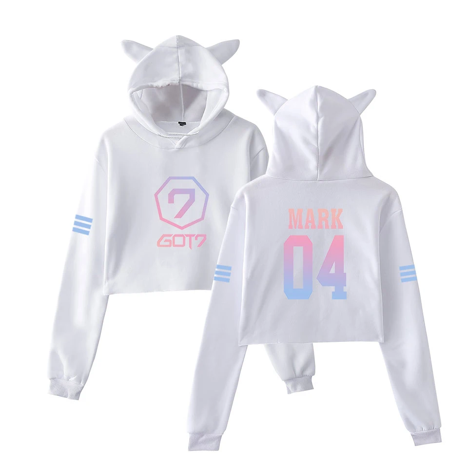 LUCKYFRIDAYF GOT7 в Корейском стиле поп хлопковые толстовки с капюшоном и длинными