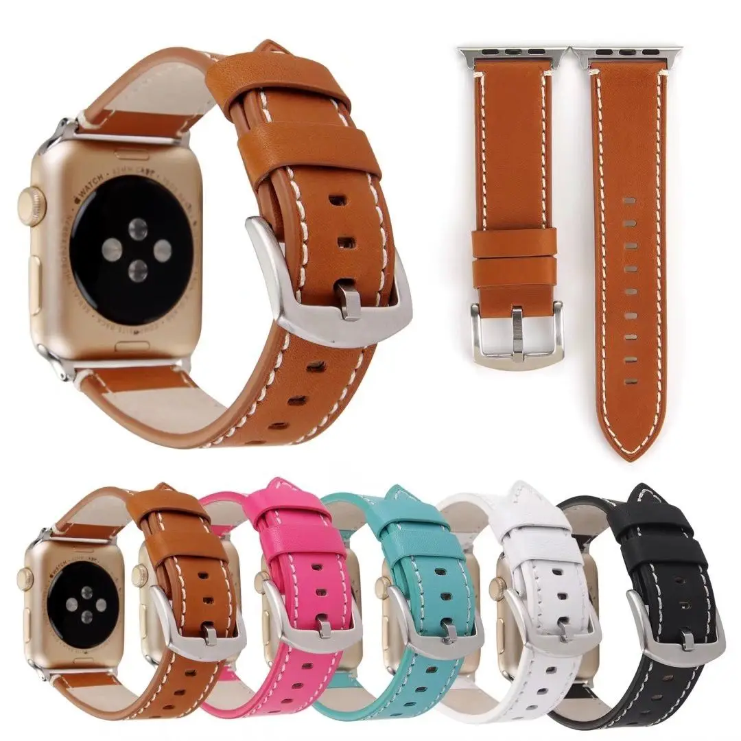 Ремешок из натуральной телячьей кожи для Apple Watch браслет наручных часов iWatch Series 5 4