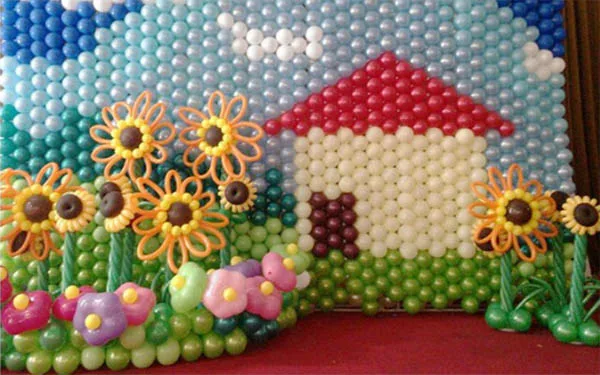 15 шт./лот 4 отверстия воздушные шары сетки Свадебные украшения латексные баллон