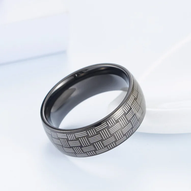 APL-8MM синий/серый мужское крутое кольцо из нержавеющей стали лазерное ювелирное