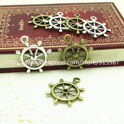 

Sweet Bell 40 шт./лот, винтажные подвески для руля, подвески, фурнитура 25*28 мм, двухцветные Подвески для изготовления ювелирных изделий, diy 1324