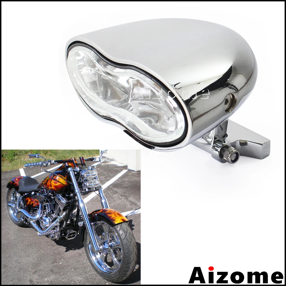 Мотоциклетная овальная фара на заказ двойная для Harley Honda Yamaha Suzuki Streetfighter Cafe Racer H3 55