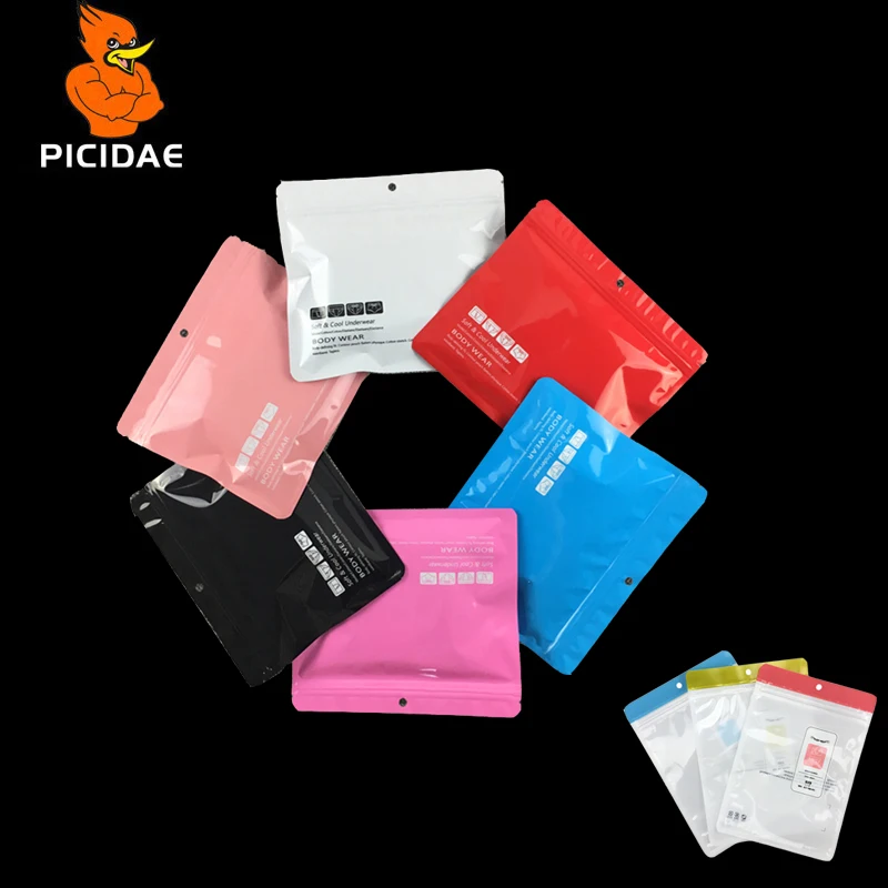 

Panties Scarf Sock Printing Transparent 1 Pcs Trial Plastic Packaging Bump Buckle Cartilage Zipper Ziplock Daily Necessities