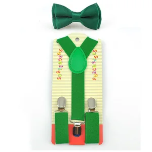 Комплект детских эластичных подтяжек, Y-образные подтяжки с бантом, с принтом бабочки, темно-зеленые, для мальчиков и девочек, формальное платье, подарок