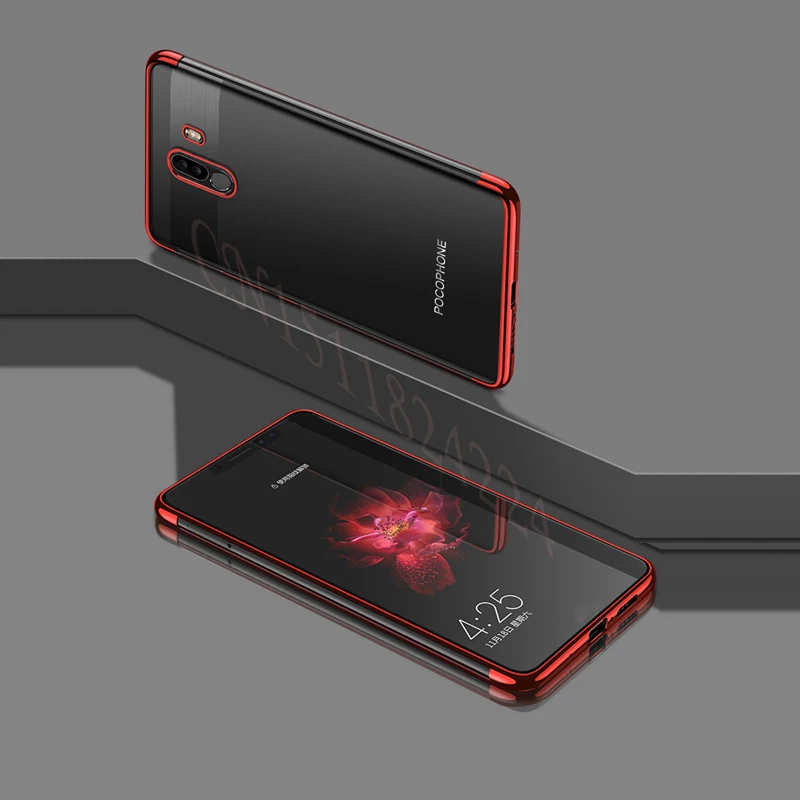 Прозрачный чехол Xiaomi Pocophone F1 покрытие мягкий тонкий ТПУ силиконовый бампер