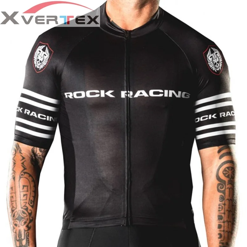 Roack racing красный черный Велоспорт Топы для мужчин 2018 Pro team Vélo летние дышащие с