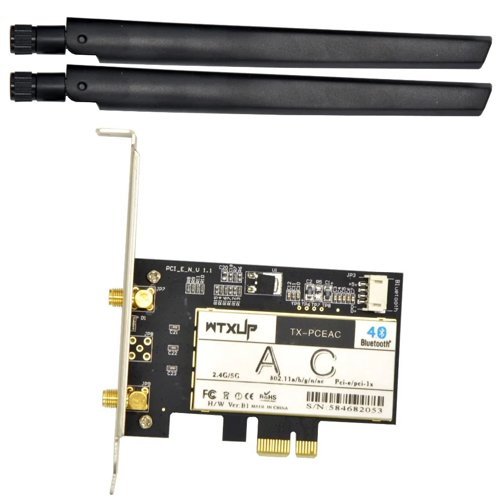 867 Мбит/с 802.11AC беспроводной-AC 7260 PCI-E Настольный WiFi адаптер для Intel 7260AC + Bluetooth 4 2 PCi