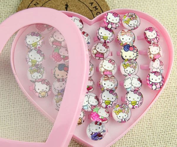 36 шт. милые кольца из акриловой смолы с изображением Супермена и