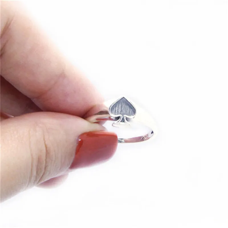 

Size 6-10 Dropship 925 Sterling Silver Love Heart Ring Newest Lady Girls S925 Fashion Lovers Ring