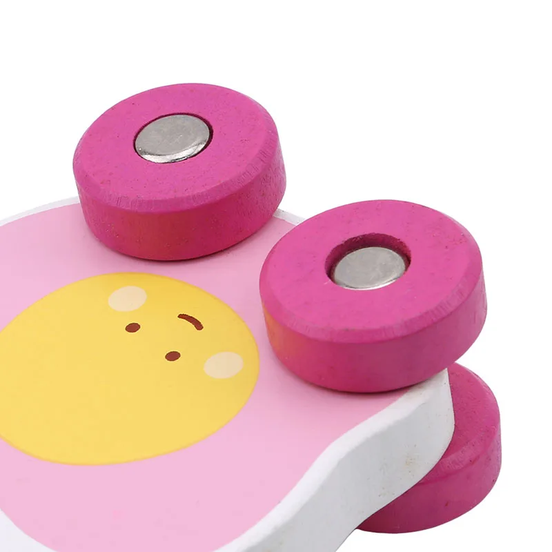 

Wood Toys For Children Educational Montessori Classic Wooden Mini Cartoon Fruit-Shaped Cart Vehicle Children Puzzle Toy