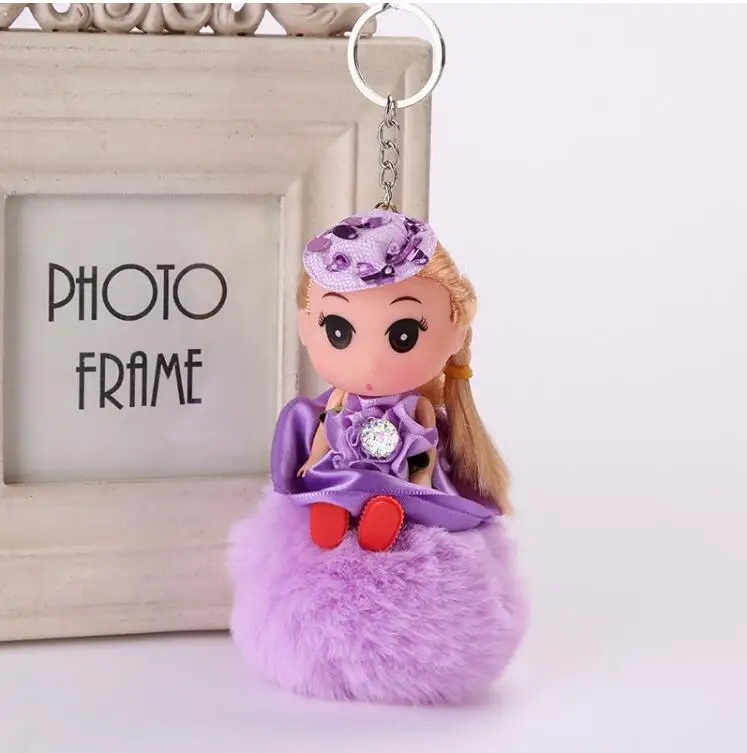 fashion Key Chains girls mini dolls plush and stuffed flower dress toys birthday gifts baby girl's first doll 18CM | Украшения и