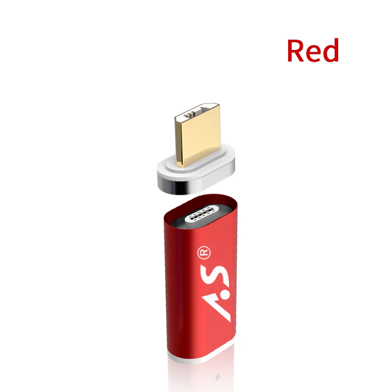 A.S мобильное USB зарядное устройство Android микро USB Магнитный адаптер для Xiaomi samsung huawei LG htc Xiaomi Магнитный адаптер OTG разъем - Цвет: Red Kit