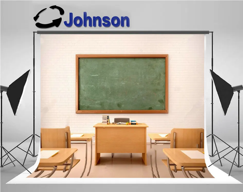 

Высококачественный фон для фотосъемки с изображением классной комнаты ярких пустых уроков компьютерная печать на стене