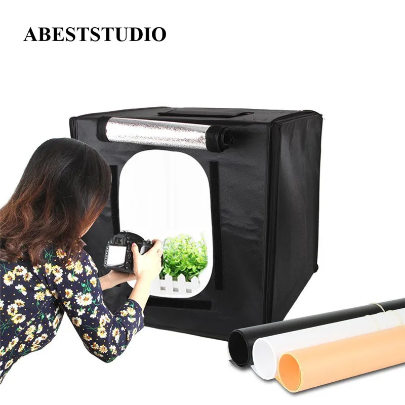 

ABESTSTUDIO 40*40cm LED Photo Studio Softbox Mini Portable LED Photography Studio Light Diffuser Soft Box Tent Kit