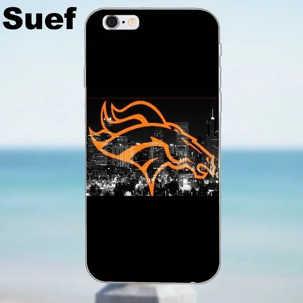 Suef Broncos логотип для iPhone 4 4S 5 5S 5C SE 6 6S 7 8 Plus X Galaxy J1 J3 J5 J7 A3 A5 2016 2017 защитные чехлы из ТПУ