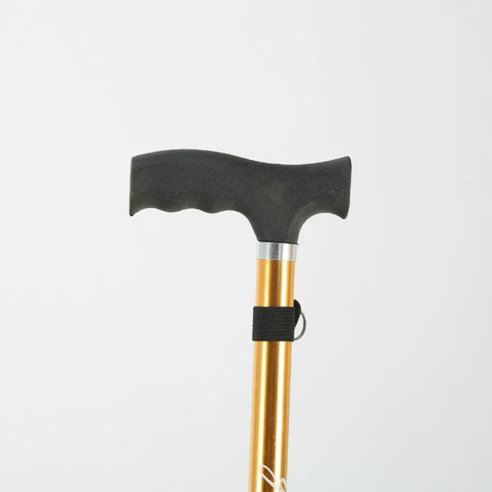 Factory direct adjustable height aluminum climbing cane single crutches retractable aluminum alloy anti-skid walking stick
