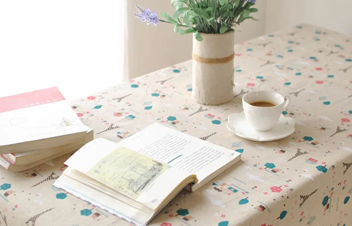 Новое прибытие Эйфелева башня льняные скатерти хлопок и лен скатерть мульти