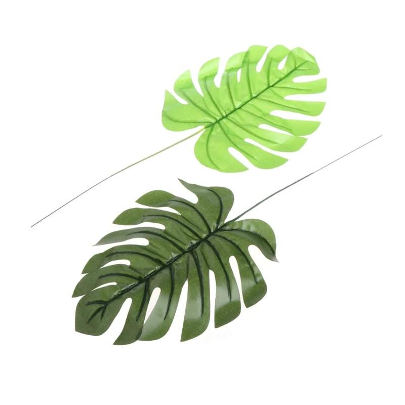 Artificial Monstera Palm Leaves Green Plants Wedding Decoration Fake Flowers Arrangement Plant Leaf | Дом и сад