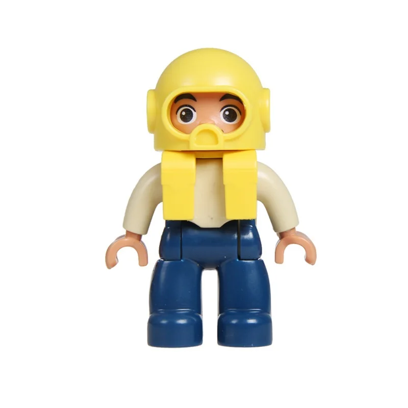 

City Profession Figure Big Building Block Policemen Doctor DIY Accessory Bricks Compatible Big Size Brick Toy For Children Gift