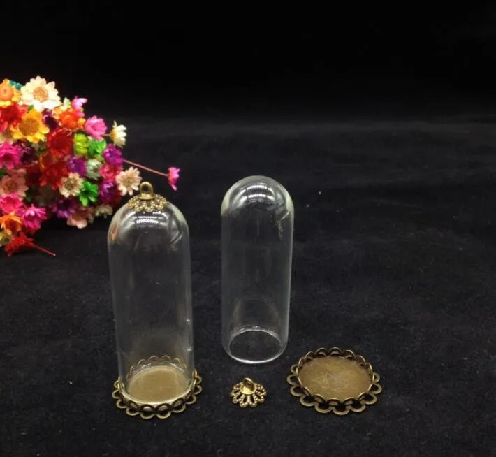 10 компл./лот прозрачный стеклянный глобус двойные кружевные базовые бусины