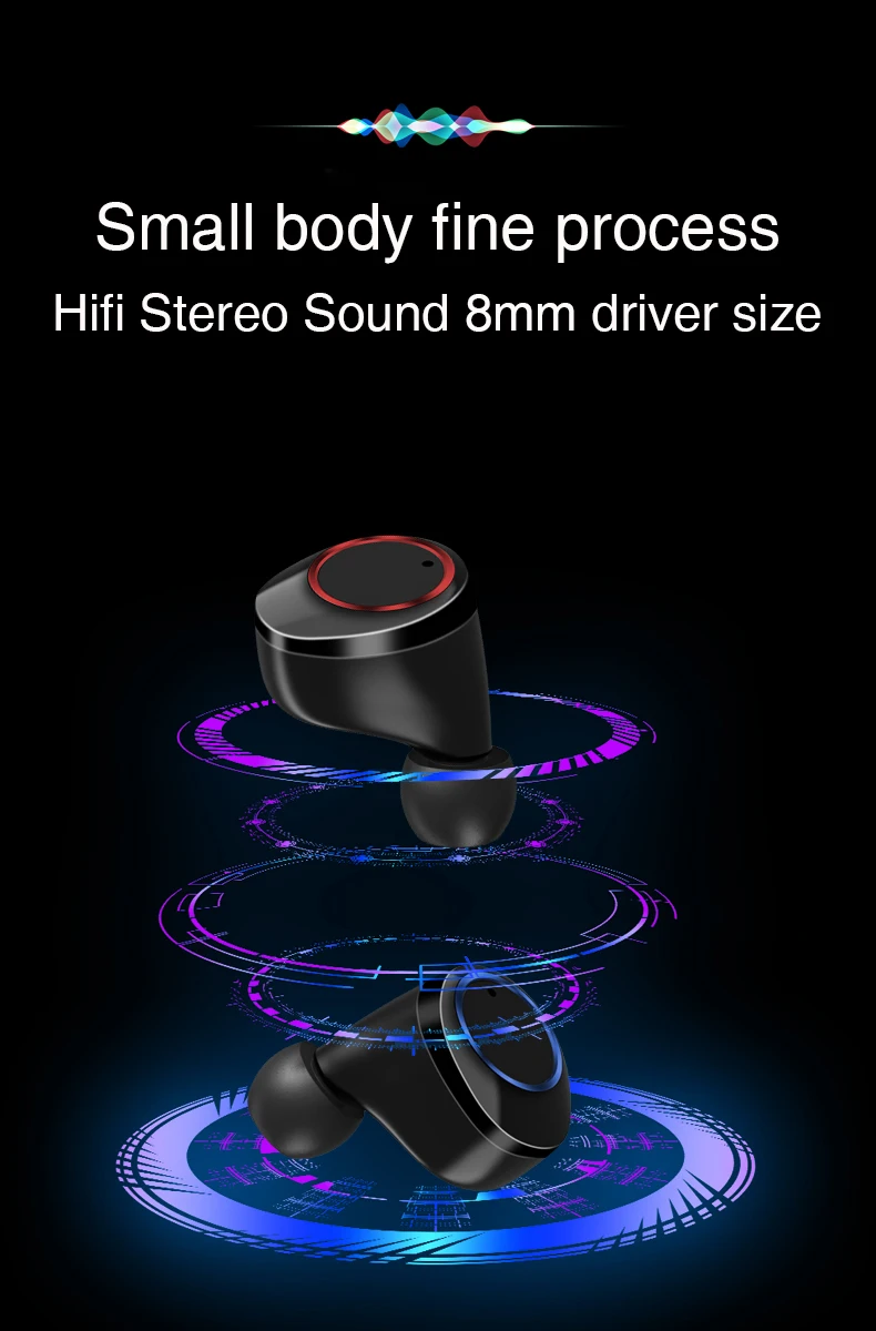 LYMOC двойной светодиодный дисплей беспроводные наушники Bluetooth 5,0 гарнитуры TWS наушники стерео микрофон громкой связи зарядное устройство для IPhone samsung