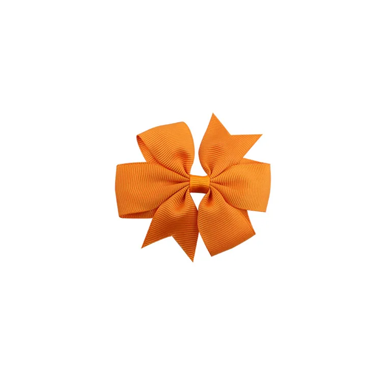 a17 Orange Yellow 40 цветов сплошная корсажная лента банты заколки шпилька девушка бант для волос, бутик заколки для волос аксессуары для волос - Color: a17 Orange Yellow