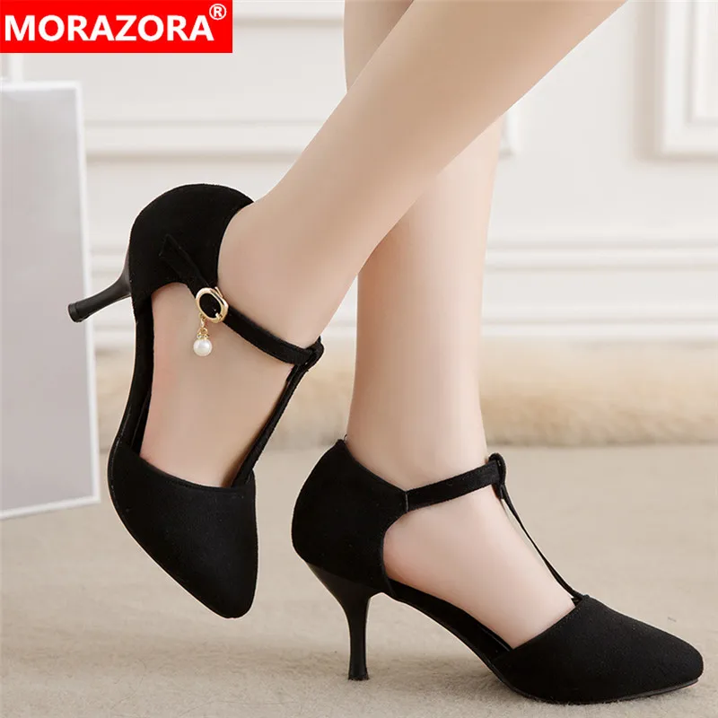 MORAZORA/оптовая продажа Большие размеры 34-47 Женские туфли-лодочки Летняя обувь из