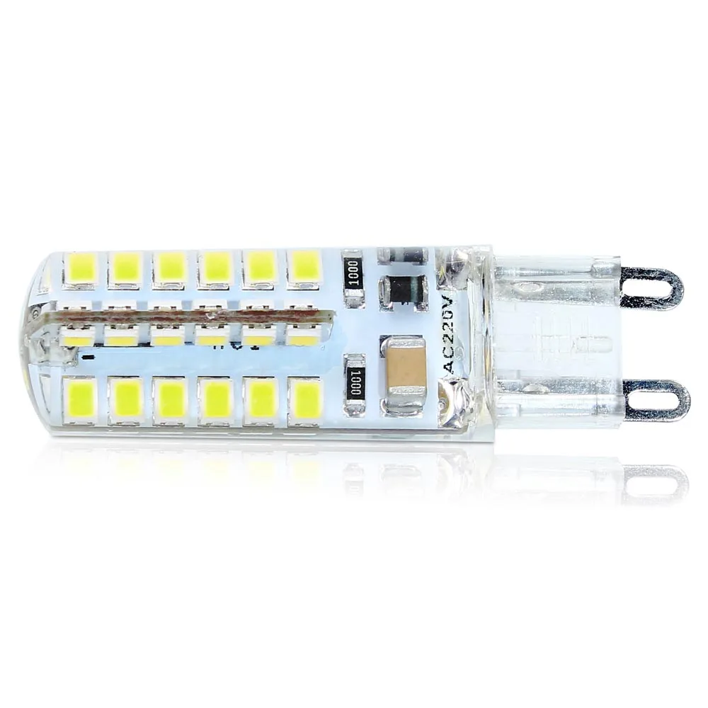 Набор из 12 силиконовый G9 220V 2835 SMD 7 Вт 48 светодиодный кристалл лампа &quotКукуруза