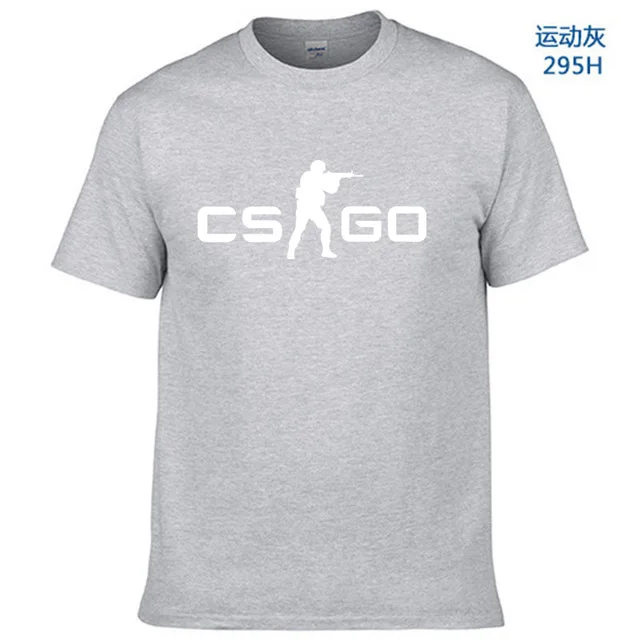 Light Grey-W Мужская футболка Cs Go, футболка Counter Strike Global offension CSGO, повседневная мужская футболка Cs Go, футболка классная, летняя, Cs: go - Цвет: Light Grey-W