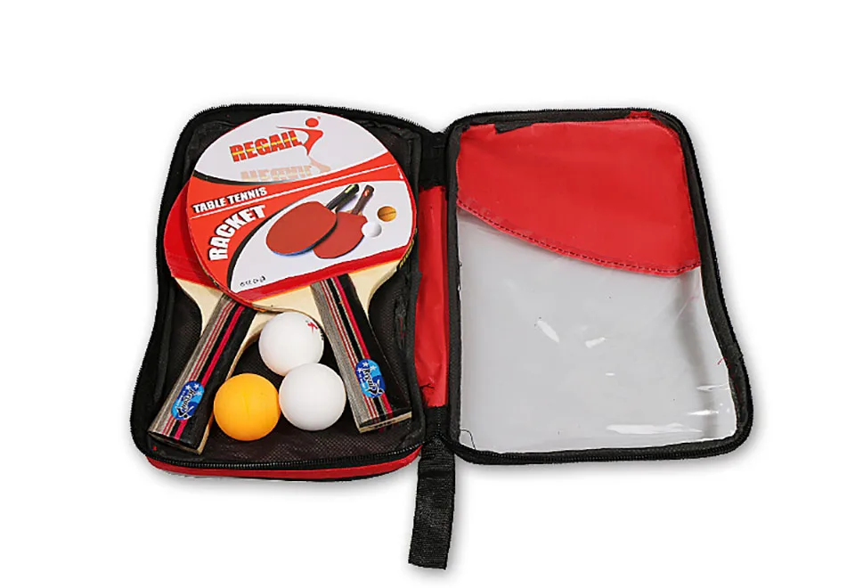 Набор из 2 длинных/коротких ручек ракетки для настольного тенниса с крышкой