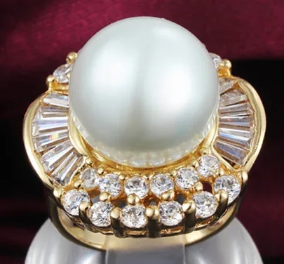 Хорошее дизайнерское кольцо с искусственным жемчугом для женщин Свадебный