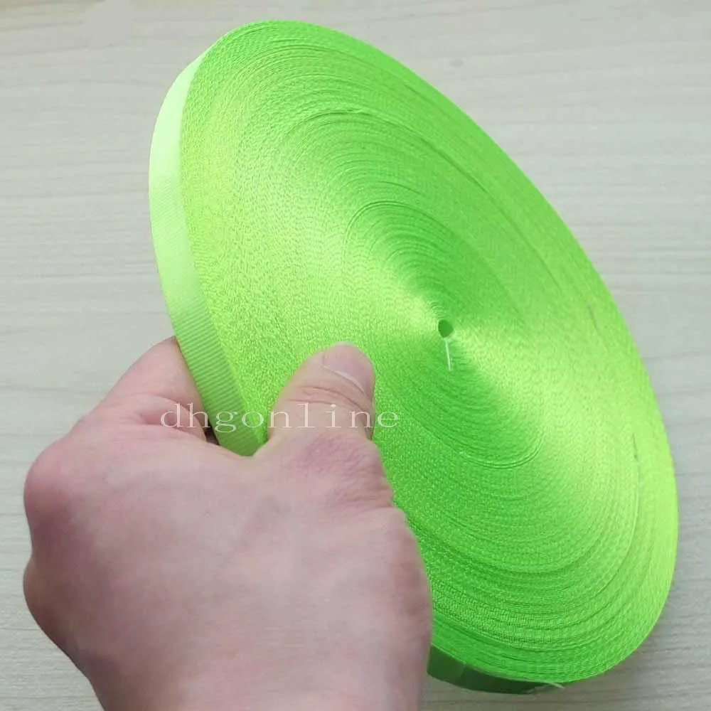 Light green 25 ярд 3/" 10 мм нейлоновая тесьма Robbin ремень для пряжек ремешок Вертлюг - Цвет: Light green