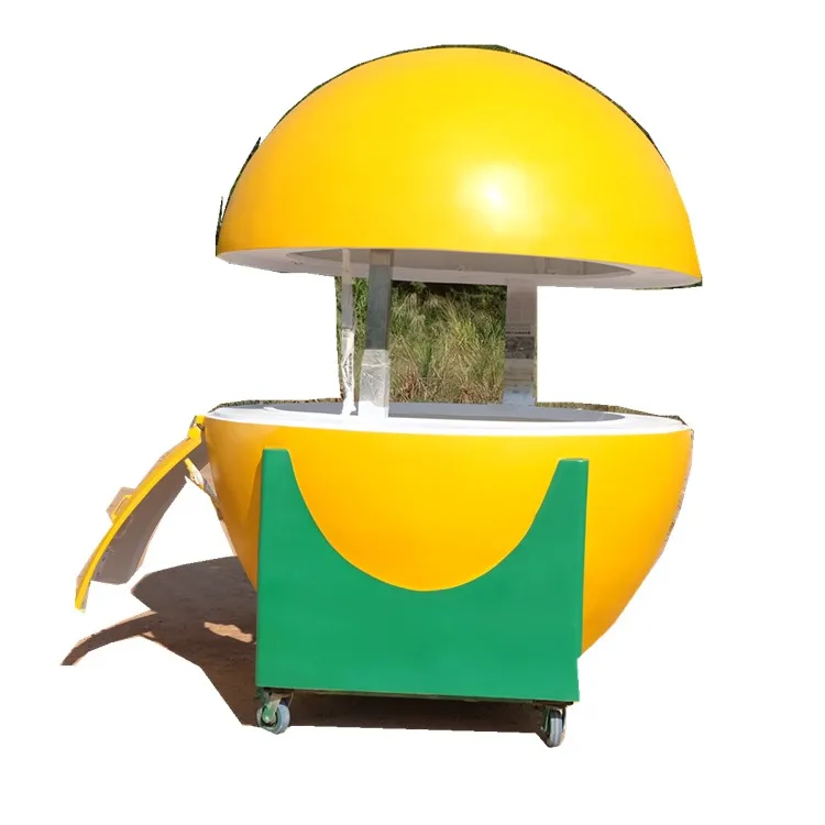 Фаст фуд хот дог мороженое 210*210*240 Оранжевый Арбуз уличная тележка для еды уличные