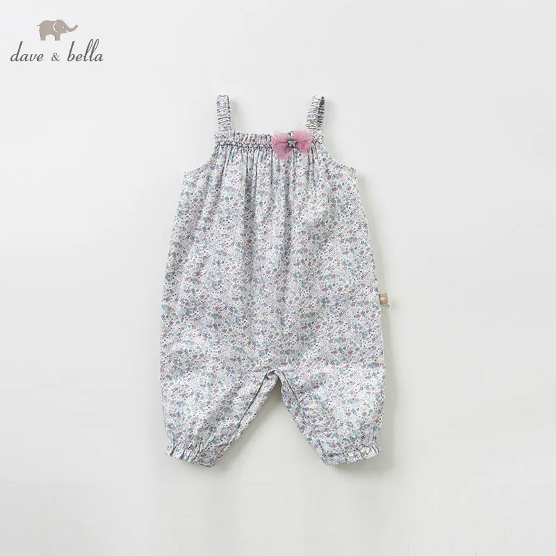 DBM9895 2 dave bella весна лето девочка без рукавов Детский комбинезон ребенок бутик
