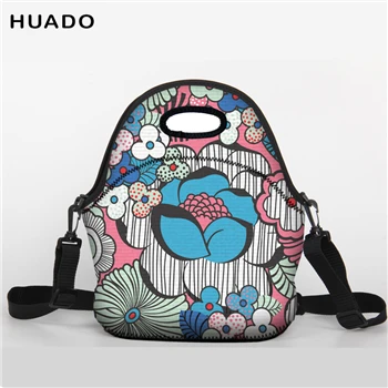 lunch bag Ланч сумка из неопрена бабочка сумка тоут для ланча с плечевым ремнем для женщин дети девочки - Цвет: lunch bag