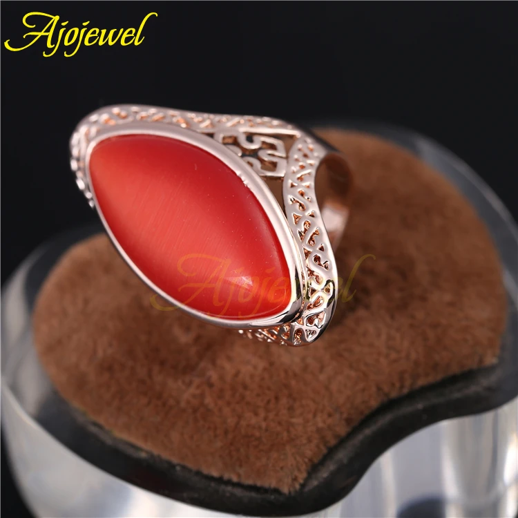 Женское ювелирное изделие с апельсиновым опалом размеры 8-11 | Украшения и