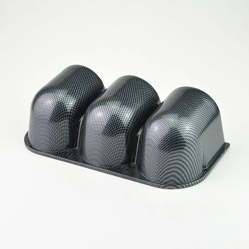 52 мм Прочный пластиковый автомобильный манометр pods карбоновый цвет тройной тире