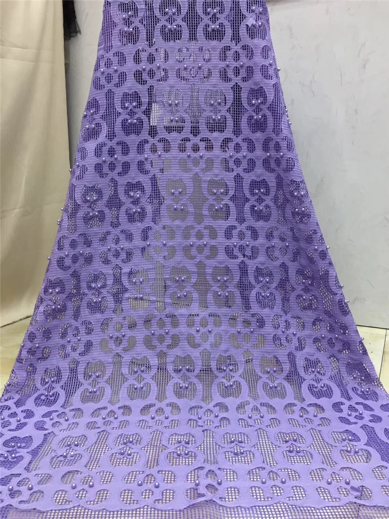 Африканская сетчатая кружевная ткань с вышивкой beeadsFrench Тюль JRB 121521 бисером|Ткань|