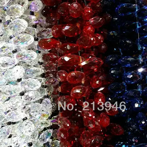 

50 шт./упак. (20*10 мм) капли воды хрустальные бусины нити ювелирных изделий бусины фурнитура и аксессуары