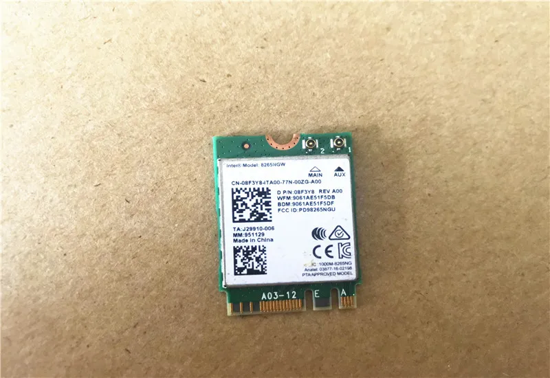 Беспроводная сетевая карта aptop для Dell Intel 8265NGW 8265AC bluetooth 4 2 802.11ac 08F3Y8 8F3Y8 интерфейс 4G +