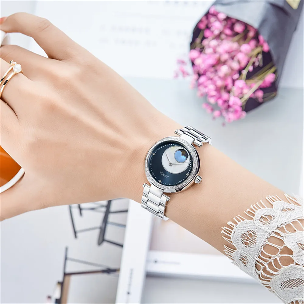 Часы наручные женские механические Роскошные 2018|mujer|mujer reloj |