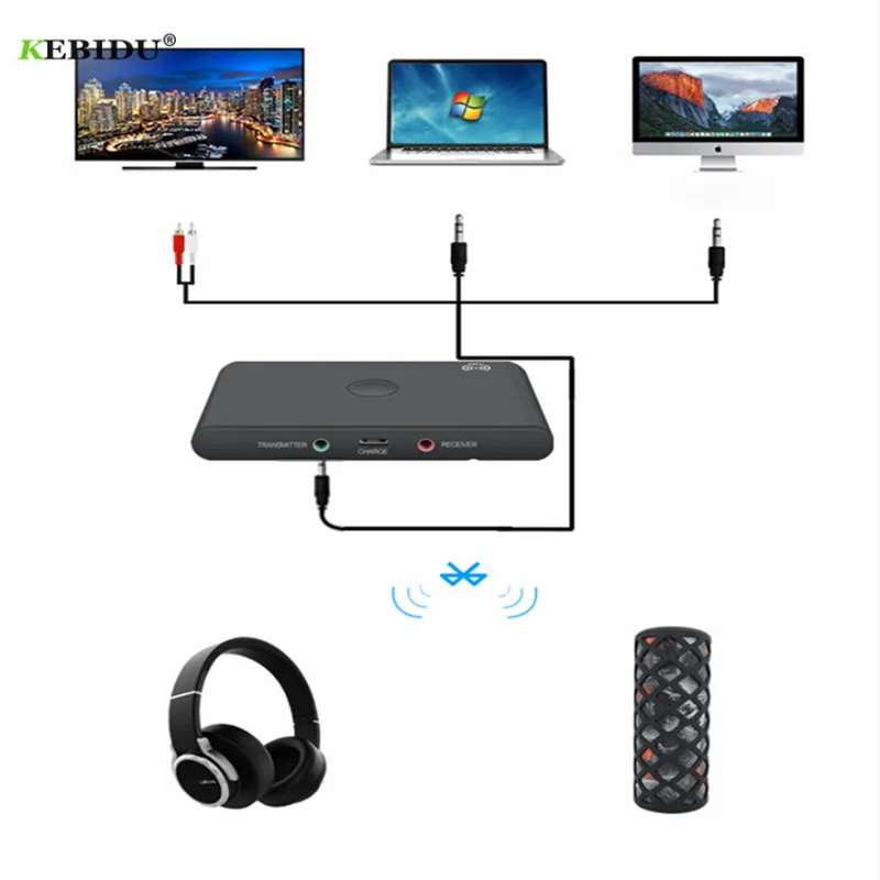 TX6 Bluetooth передатчик приемник беспроводной стерео аудио адаптер AUX 3 5 мм для
